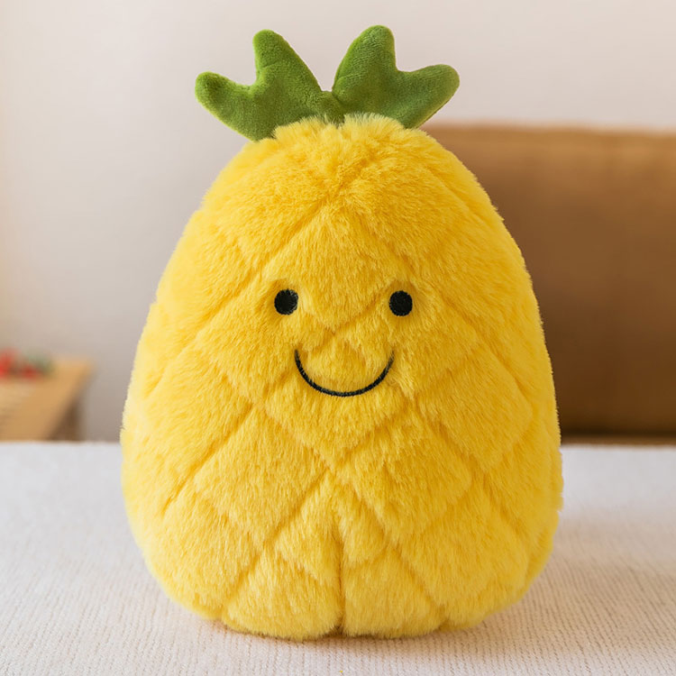 Flauschiges Ananas-Plüschkissen